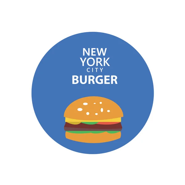 Amerikanische Hamburger-Ikone — Stockvektor