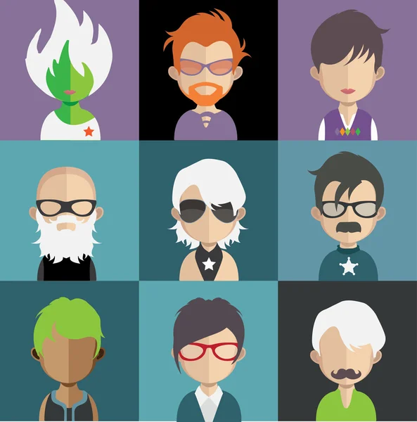 Az emberek avatar ikonok — Stock Vector