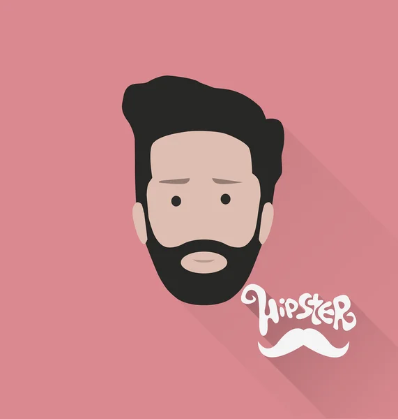 Man hipster cartoon avatar — Stockvector