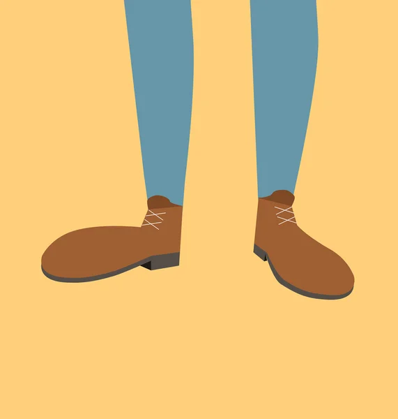 Dibujos animados zapatos masculinos clásicos — Vector de stock