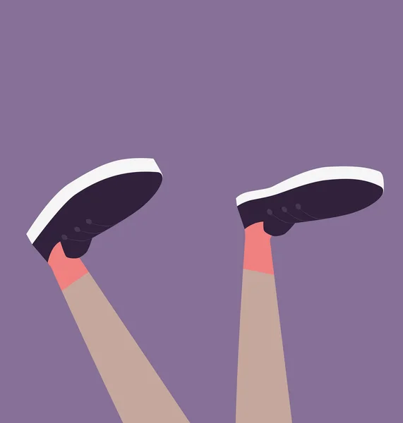 Snickers, icona scarpe hipster — Vettoriale Stock