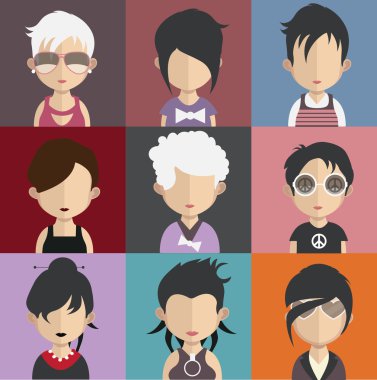 İnsanlar avatar simge kümesi