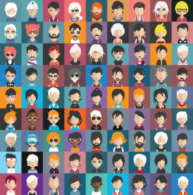 İnsanlar avatar simge kümesi