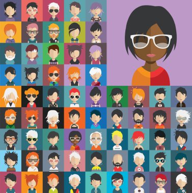 İnsanlar avatar simge kümesi