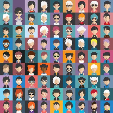 İnsanlar avatar simge kümesi