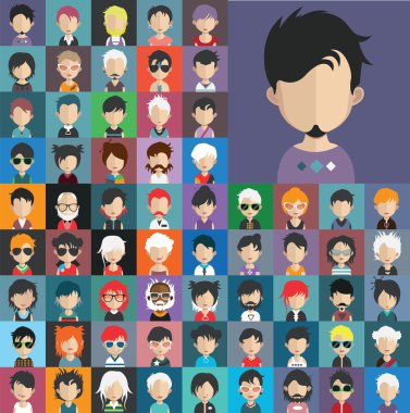 İnsanlar avatar simge kümesi