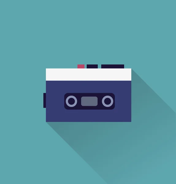 Cassette, tape pictogram — Stockvector