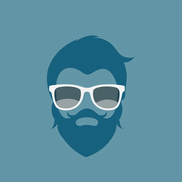 Homem hipster desenho animado avatar —  Vetores de Stock