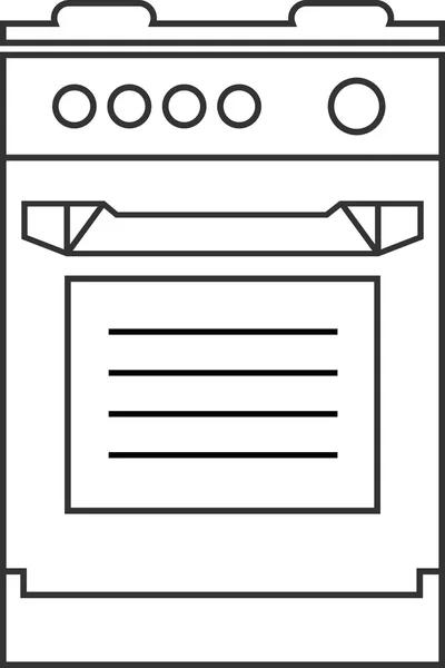 Gas fornuis pictogram — Stockvector