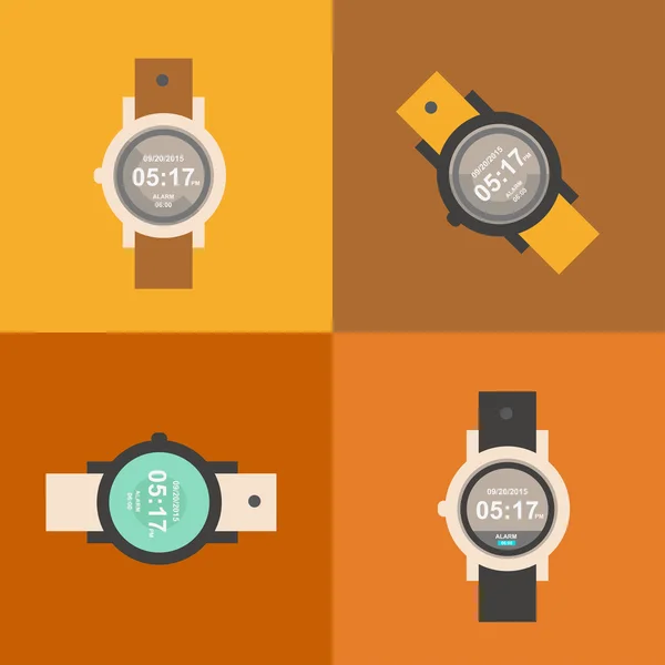 Watch, clock icons set — Stock Vector