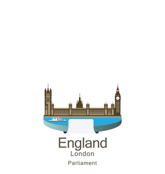 Edificio Parlamento de Londres — Vector de stock