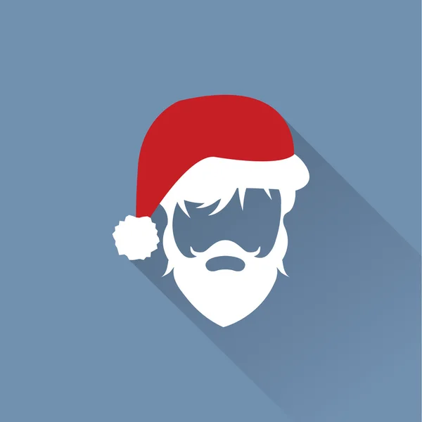 Santa Claus Avatargesicht, Symbol — Stockvektor