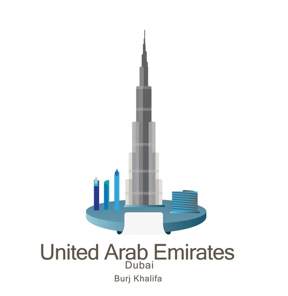 Rascacielos Burj Khalifa icono — Vector de stock