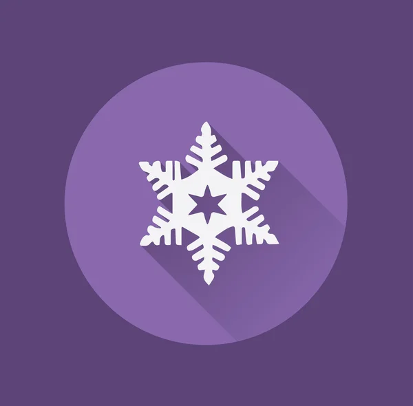 Witte winter sneeuwvlok — Stockvector