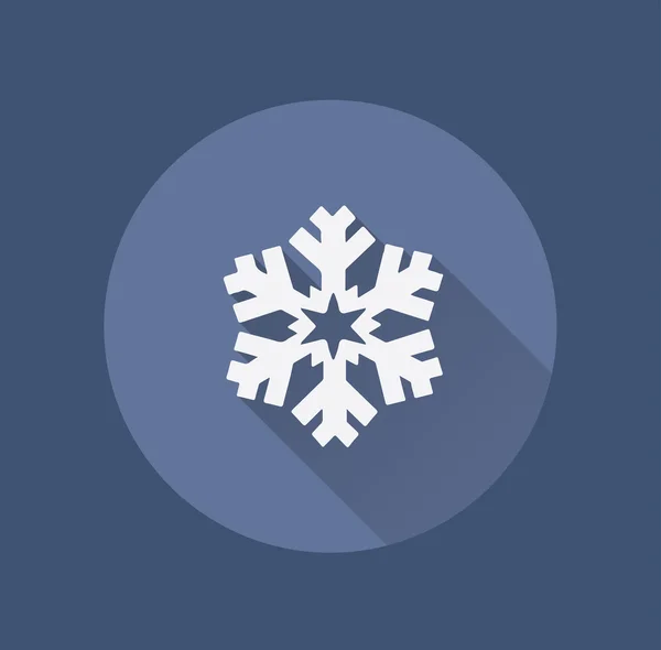 Witte winter sneeuwvlok — Stockvector