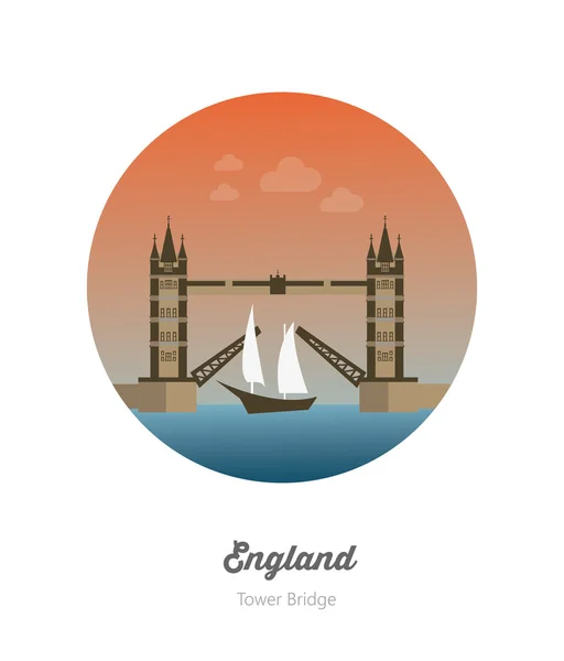 Tower Bridge, Londres — Vector de stock