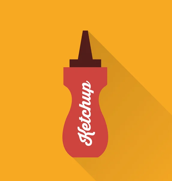 Bottiglia di icona Ketchup — Vettoriale Stock