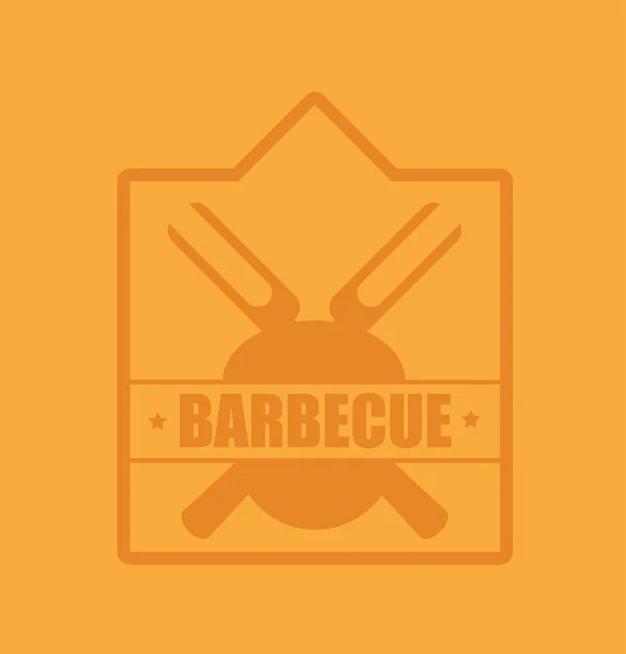 Barbekü, ızgara simgesi, logo — Stok Vektör