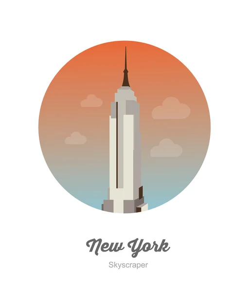 New York skyscraper symbol — Stock Vector