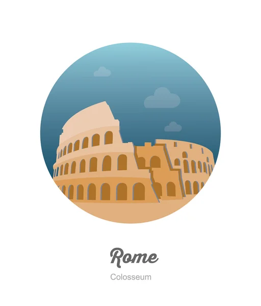 Colosseum, Róma ikon — Stock Vector