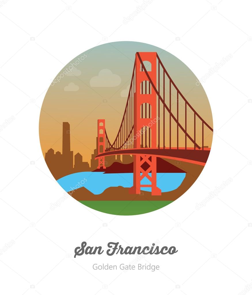 Golden Gate bridge, San Francisco Stock Vector Image by ©Sky-Designs #89747426 Golden Gate bridge, San Francisco Stock Vector Image by ©Sky-Designs #89747426