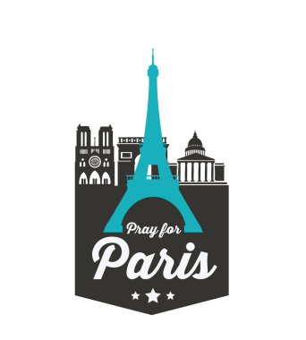 Logo, etiket Paris Eiffel Kulesi ile