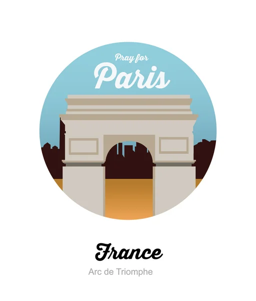 Arch av triumf i Paris ikon — Stock vektor