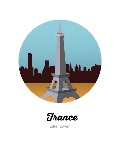 Icône Tour Eiffel à Paris — Image vectorielle