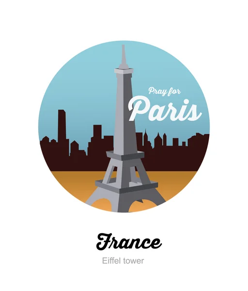 Torre Eiffel en París símbolo — Vector de stock