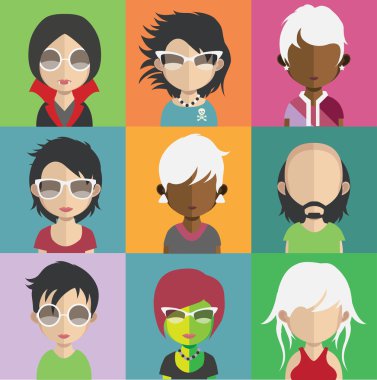 İnsanlar avatar simge kümesi