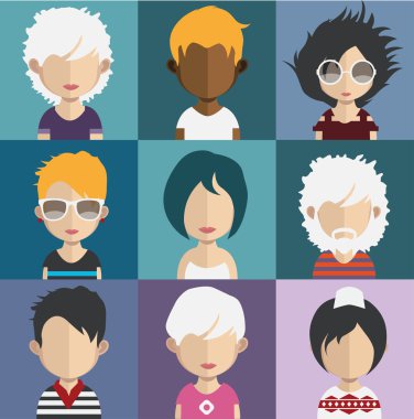 İnsanlar avatar simge kümesi