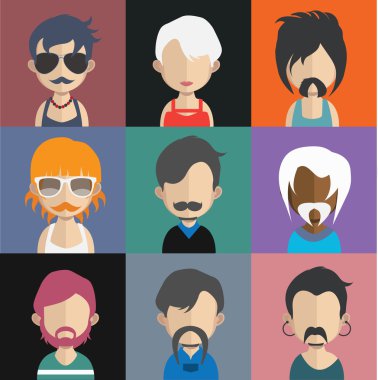 Erkekler avatar simge kümesi