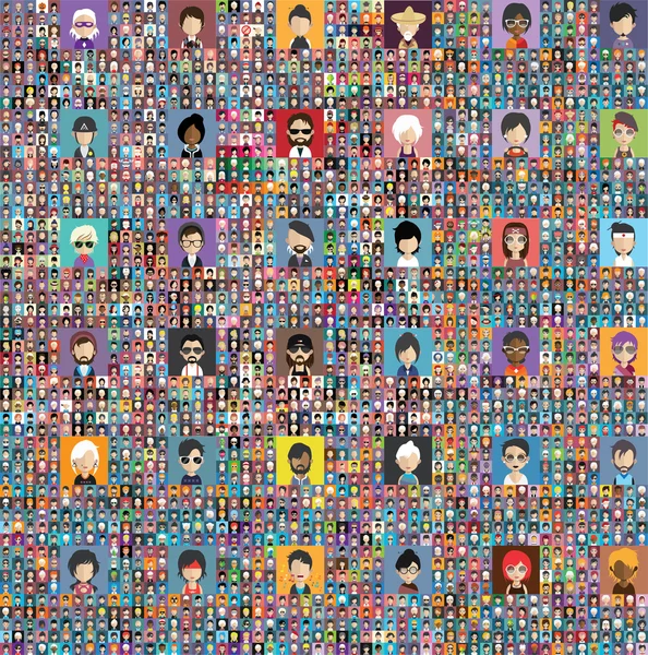 Conjunto de ícones avatar pessoas — Vetor de Stock