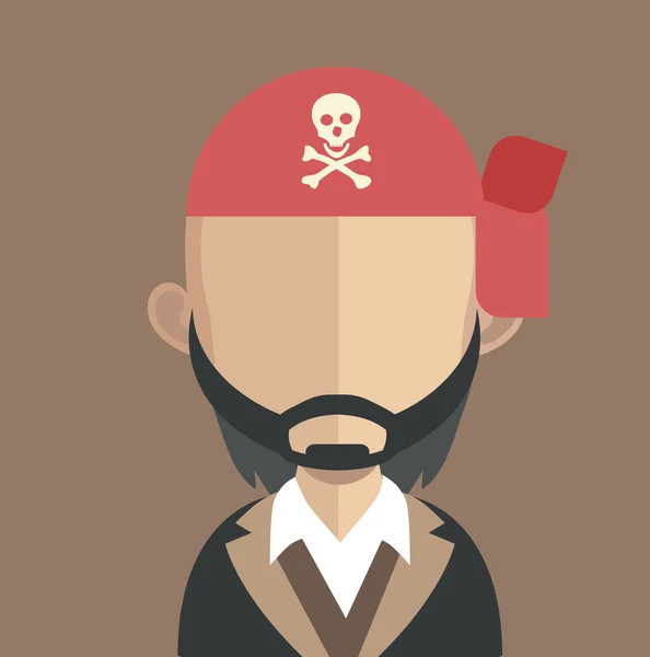 Cartoon men pirate — Stock Vector
