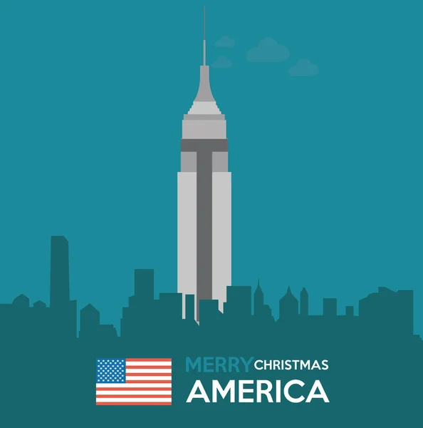 Счастливого Рождества, Америка — стоковый вектор
