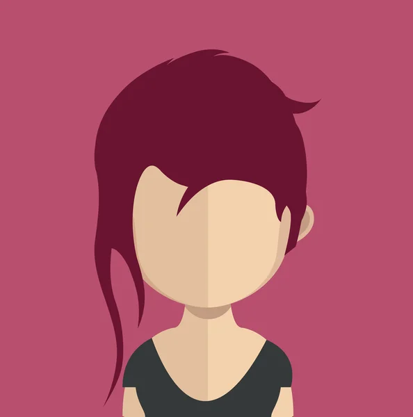 Vrouw avatar pictogram — Stockvector