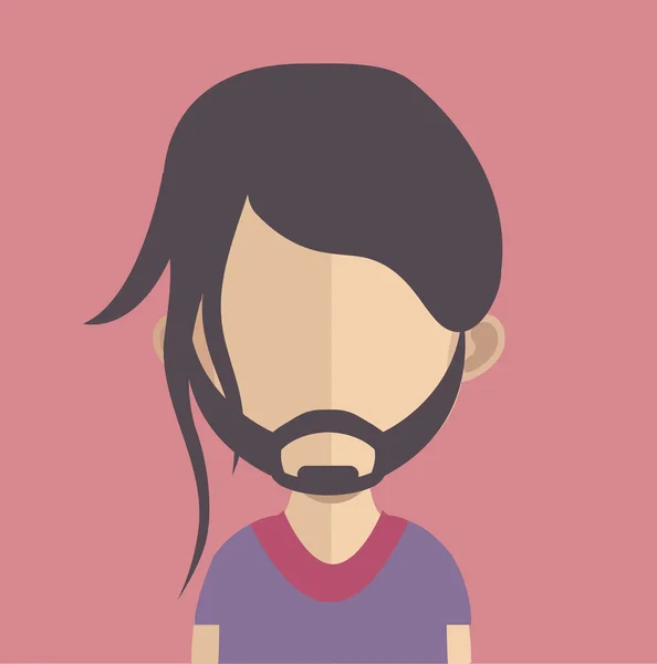 Hipster homme avatar — Image vectorielle