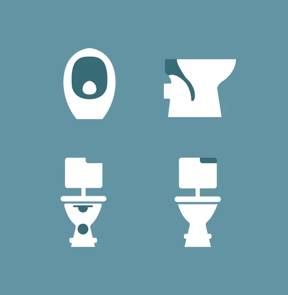 Toilet, wc pictogrammen — Stockvector