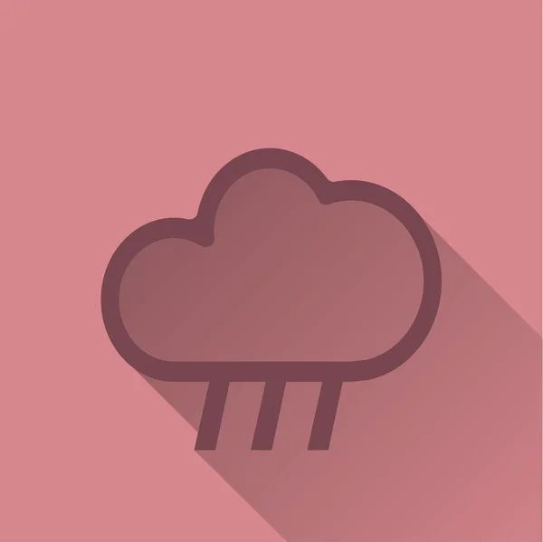 Nuvola con icona pioggia — Vettoriale Stock