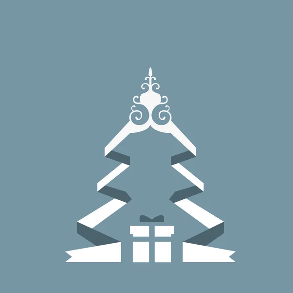 Kerstboom pictogram — Stockvector