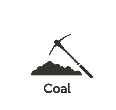 coal and pick icon clipart