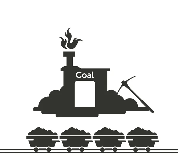 Концепция угольной шахты — стоковый вектор