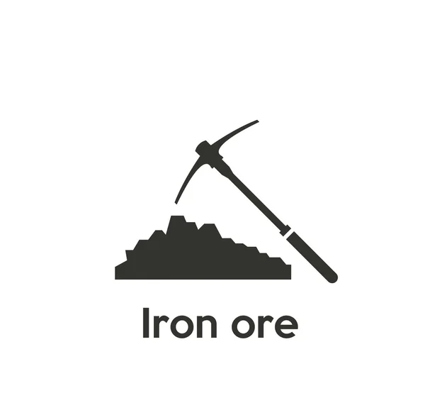 Icône minerai de fer avec sélection — Image vectorielle