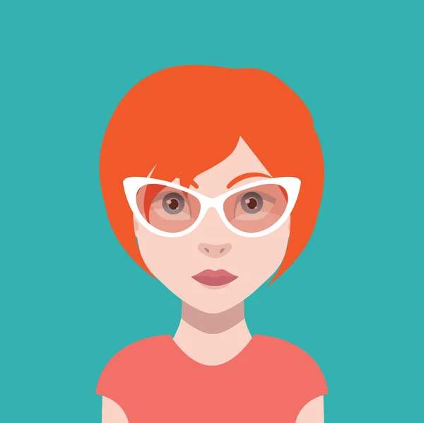 Žena avatar ikona — Stockový vektor