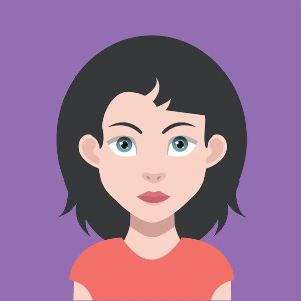 Ícone de mulher avatar — Vetor de Stock