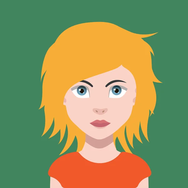 Woman avatar icon — Stock Vector