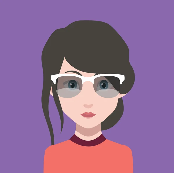 Mujer avatar icono — Vector de stock