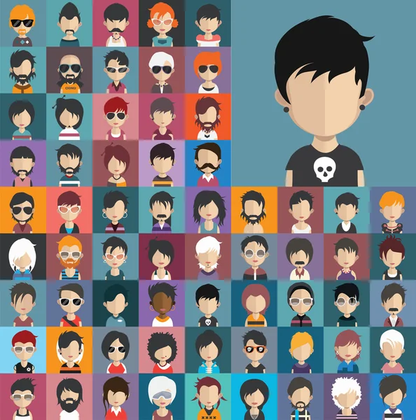 Sada ikon avatar lidí — Stockový vektor
