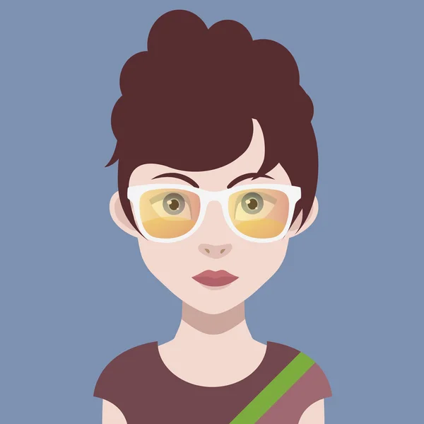 Kobiece kreskówka avatar — Wektor stockowy