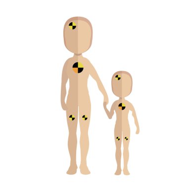 couple of dummies holding hands clipart